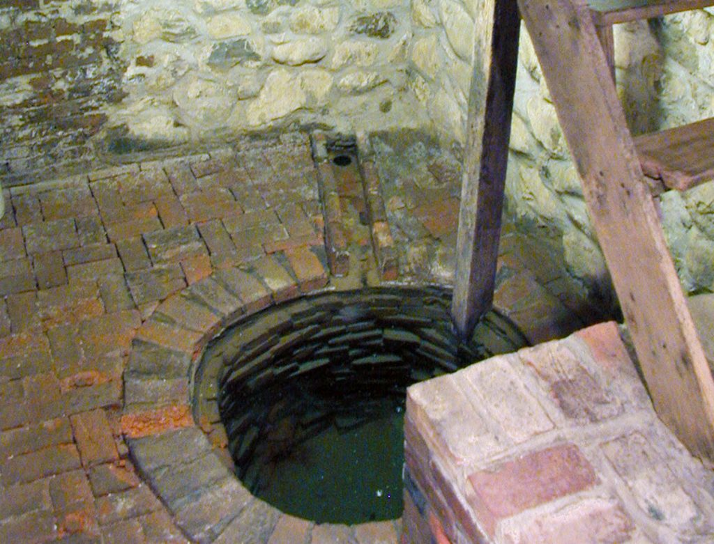 Indoor well at Levi Coffin House