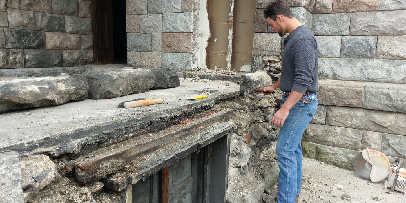 Kizer House masonry repair