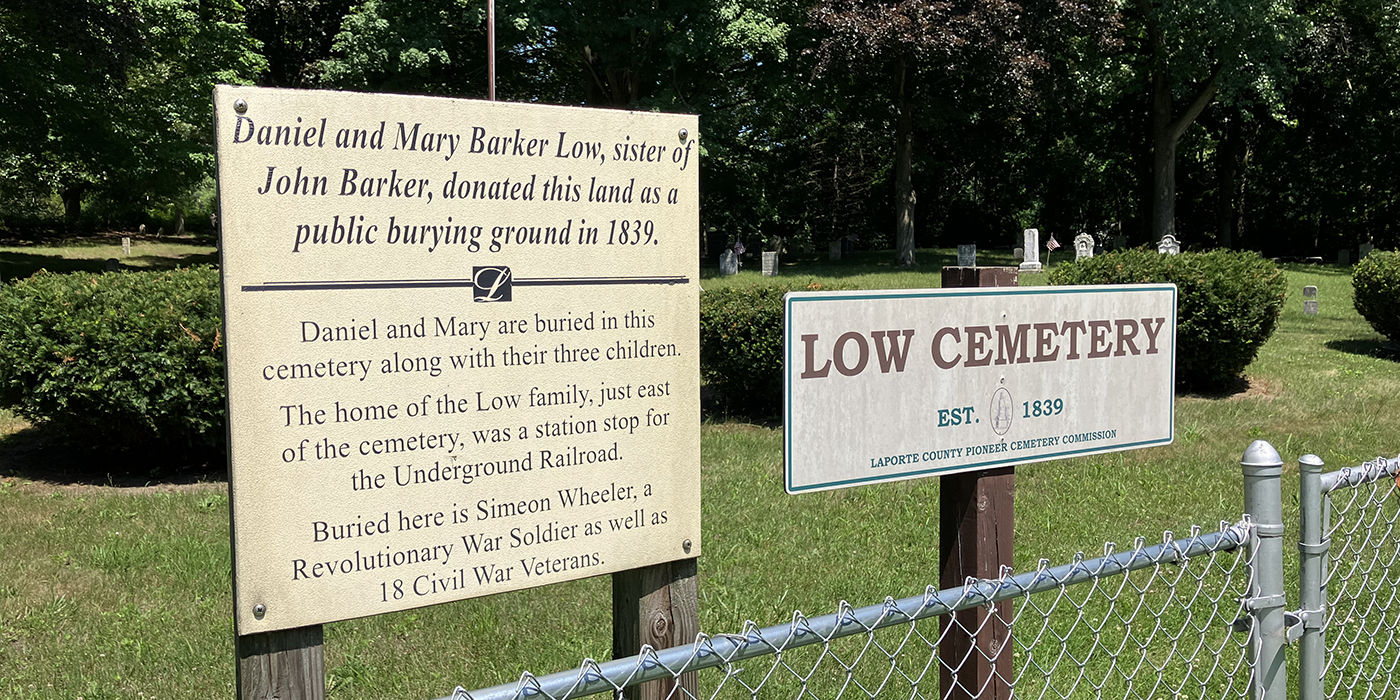Low Cemetery Underground Railroad marker